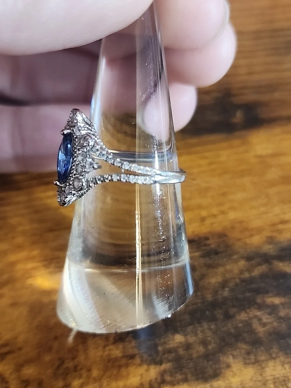 FP Baby Blue S925 Sterling Silvery Ring For Ladies, Gorgeous High-Grade Elegant